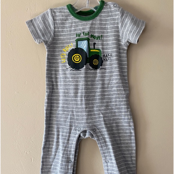 John Deere Other - John Deere, one piece outfit. Cotton knit.  cute graphics on front. 9-12 mos.